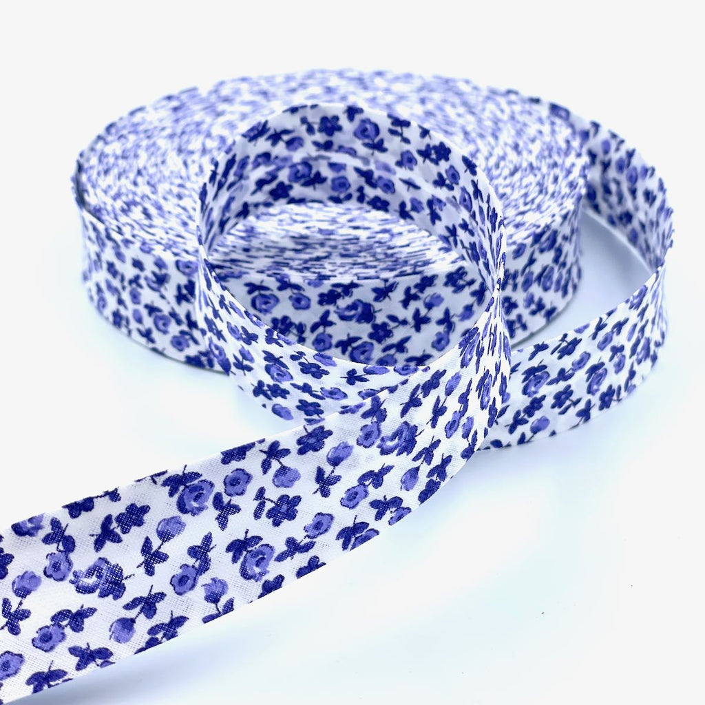 25m Reel of 25mm Floral Bias Binding