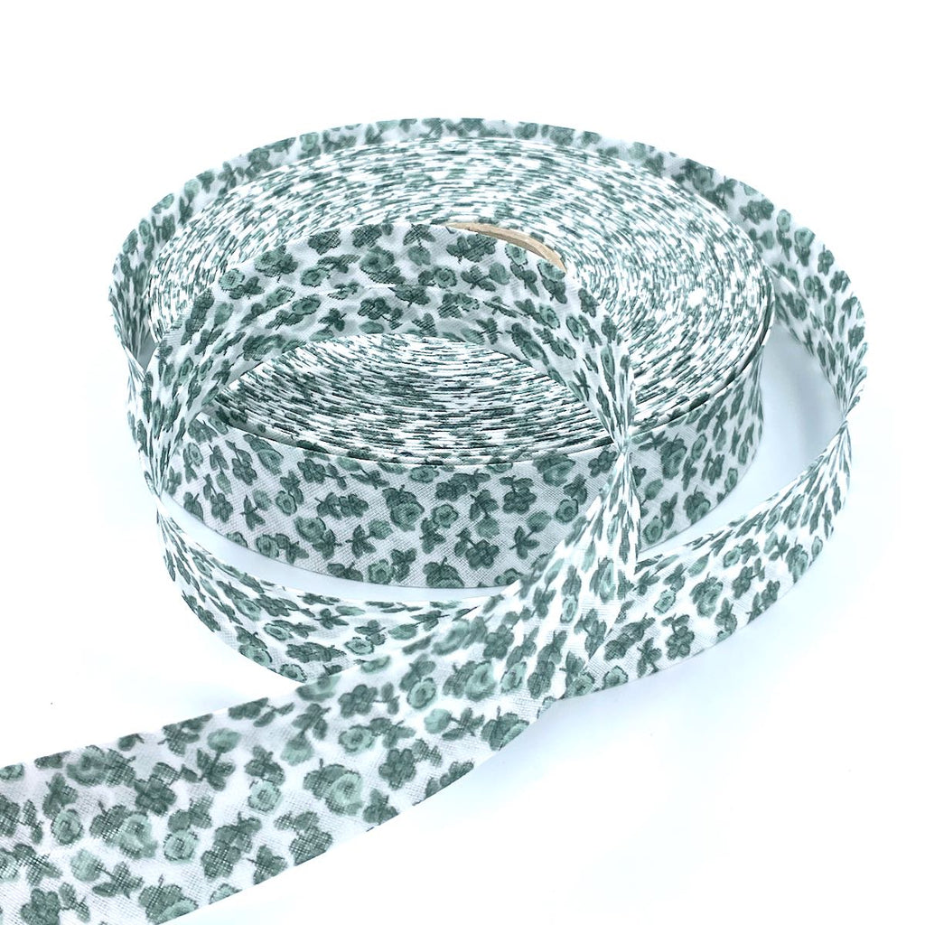 25m Reel of 25mm Floral Bias Binding