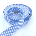 5m Roll of 25mm Gingham Bias Binding