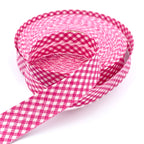 5m Roll of 25mm Gingham Bias Binding