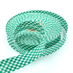5m Roll of 25mm Gingham Bias Binding