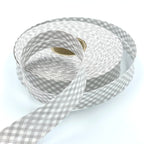 5m Roll of 25mm Gingham Bias Binding