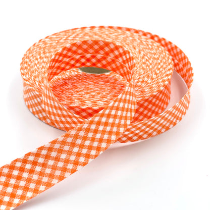 25mm Gingham Bias Binding