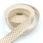 5m Roll of 25mm Gingham Bias Binding