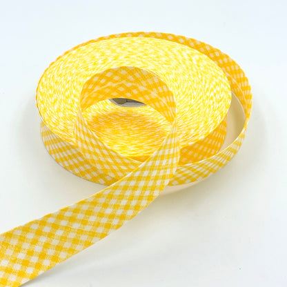 25mm Gingham Bias Binding