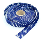25m Reel of 25mm Polka Dot Bias Binding