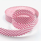 25m Reel of 25mm Reverse Polka Dot Bias Binding