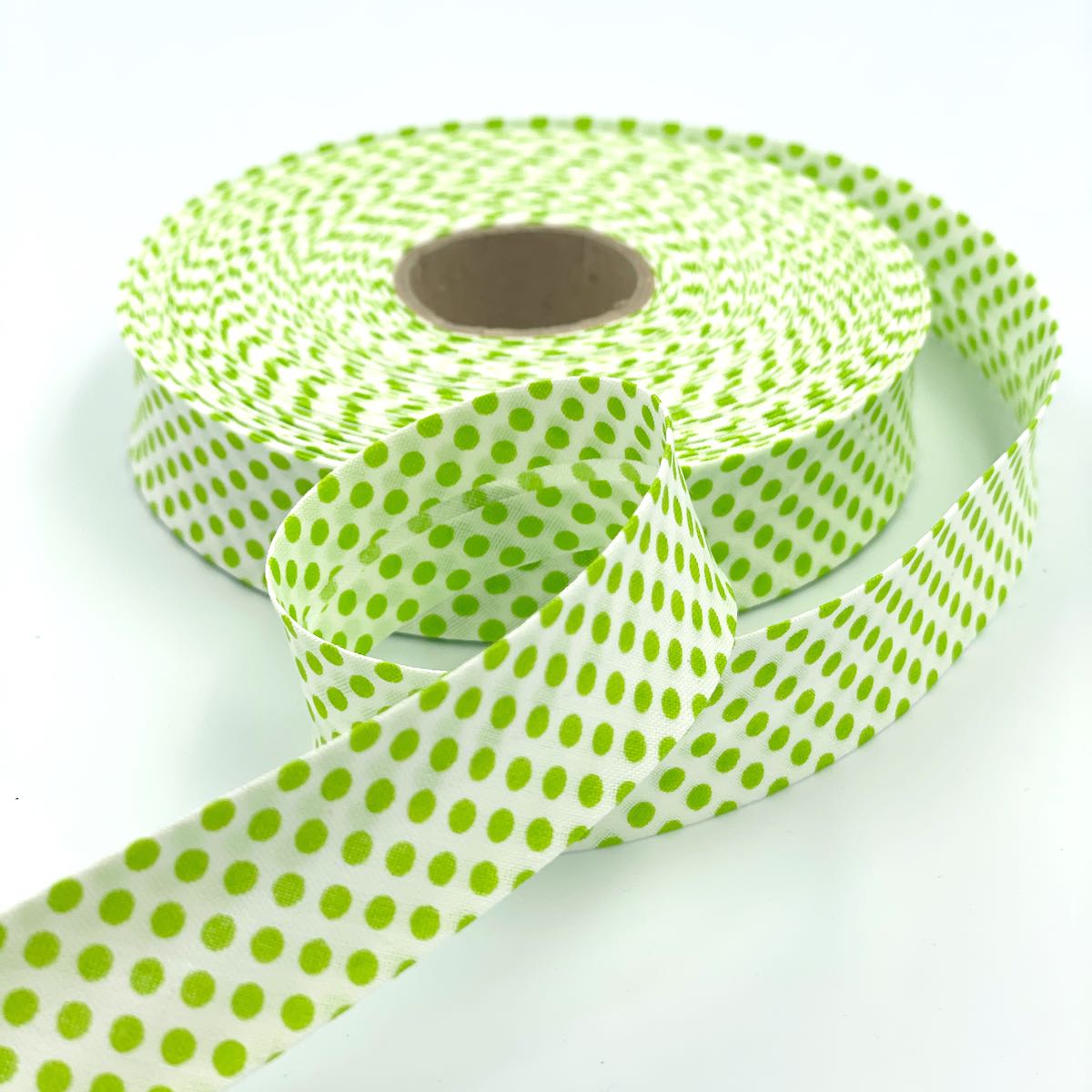 25mm Reverse Polka Dot Bias Binding