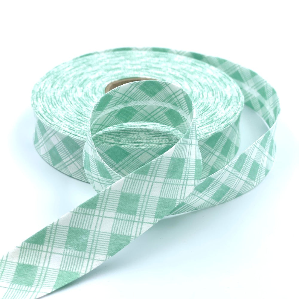 25m Reel of 25mm Shepherds Check Bias Binding
