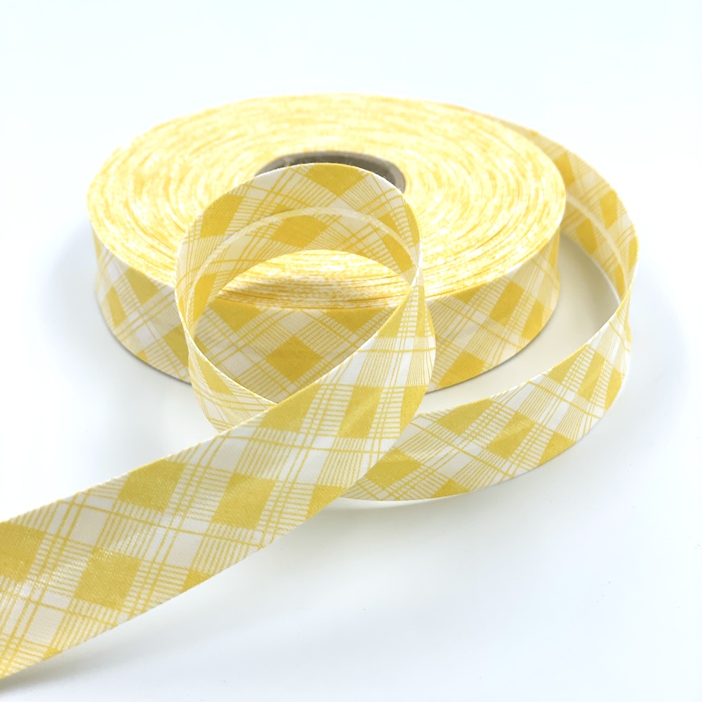25m Reel of 25mm Shepherds Check Bias Binding