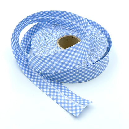 25m Reel of 30mm Gingham Bias Binding