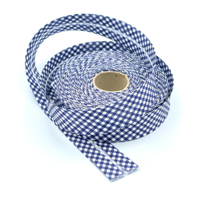 25m Reel of 30mm Gingham Bias Binding