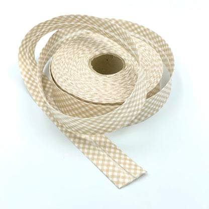 25m Reel of 30mm Gingham Bias Binding