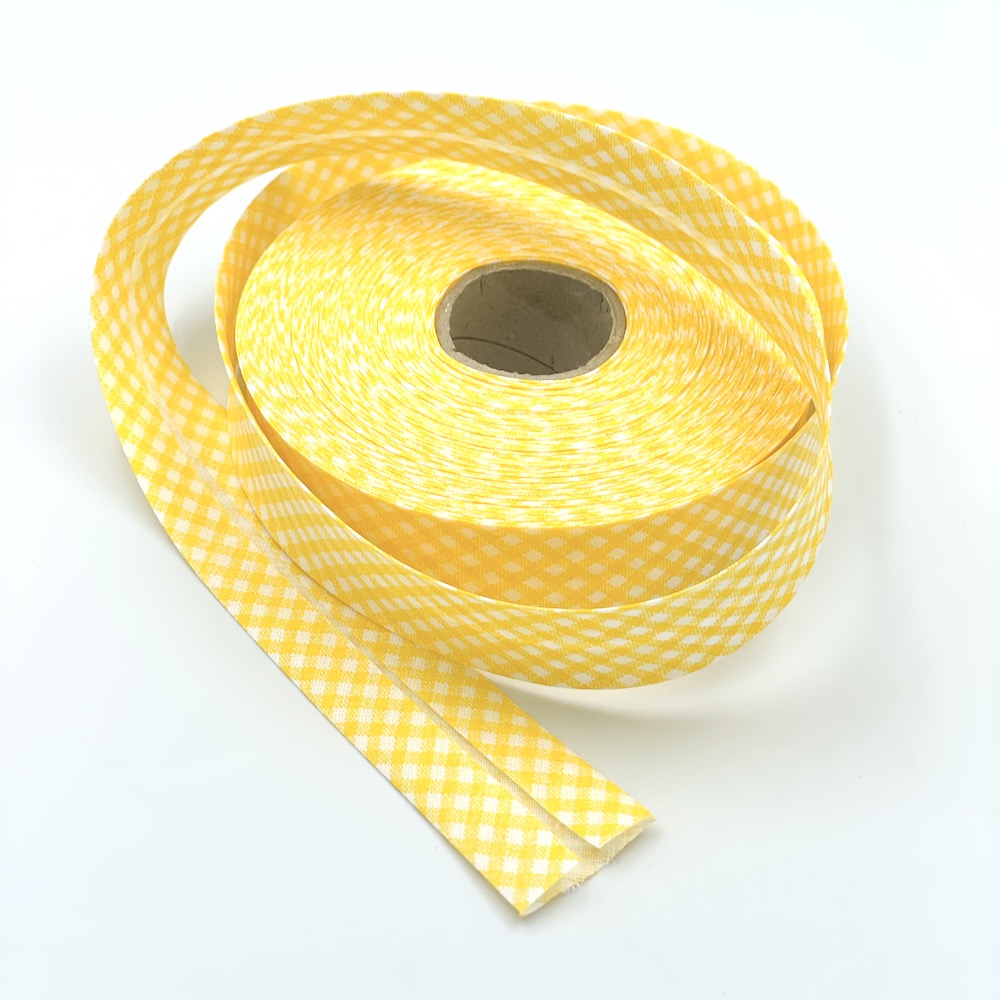 25m Reel of 30mm Gingham Bias Binding