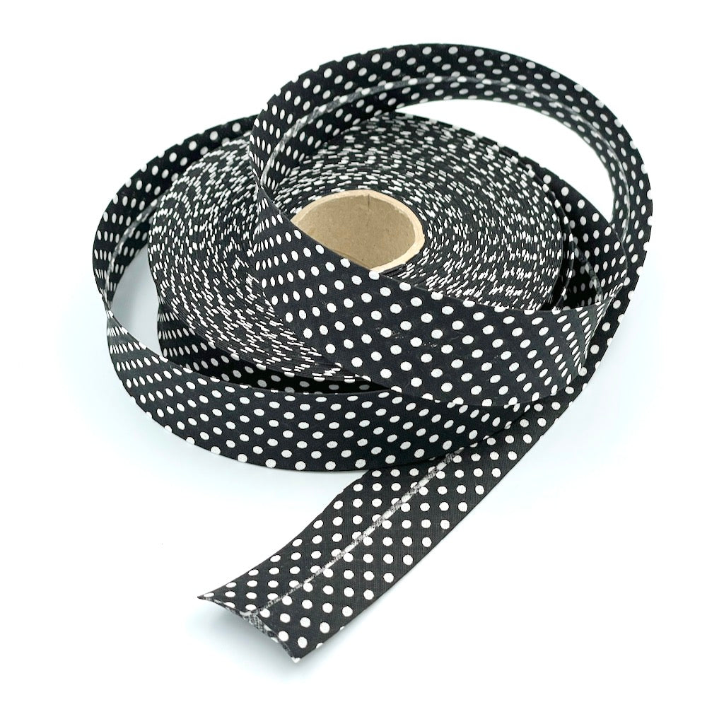 30mm Polka Dot Bias Binding