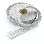 25m Reel of 30mm Polka Dot Bias Binding