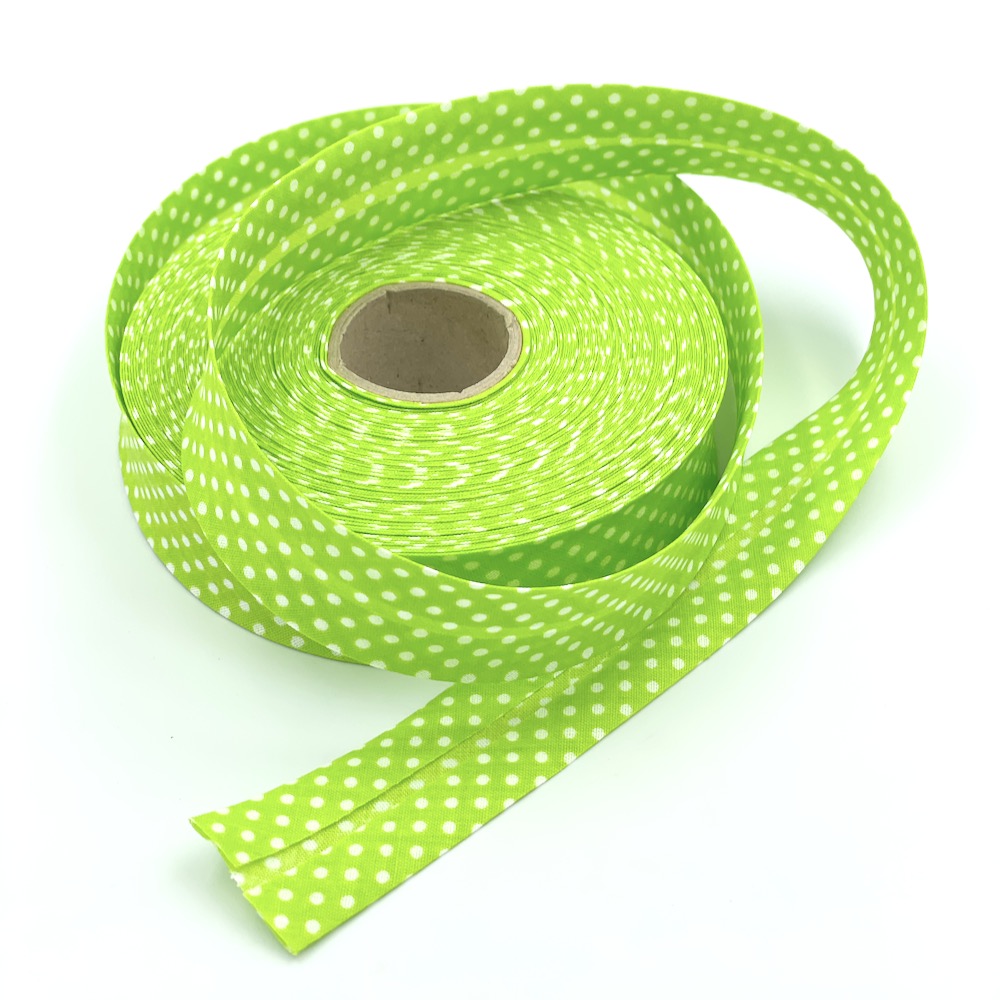25m Reel of 30mm Polka Dot Bias Binding