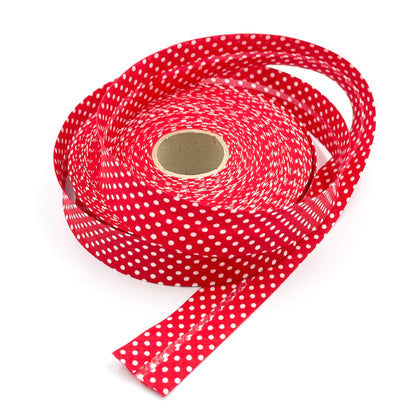 30mm Polka Dot Bias Binding