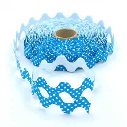 30mm Polka Dot Ric Rac Bias