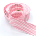 25m Reel of 40mm Gingham Bias Binding