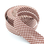 25m Reel of 40mm Gingham Bias Binding