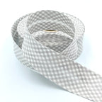 25m Reel of 40mm Gingham Bias Binding