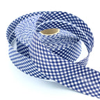 25m Reel of 40mm Gingham Bias Binding