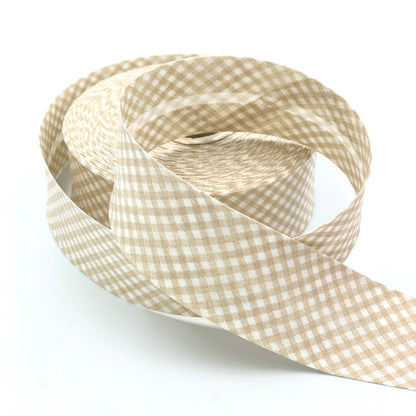 40mm Gingham Bias Binding