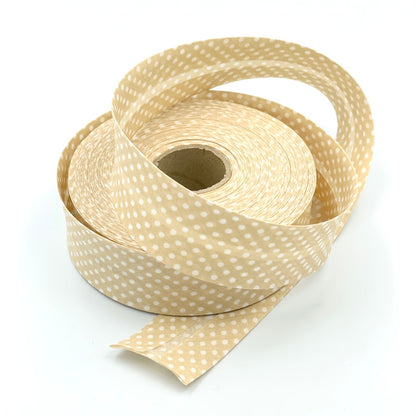 25m Reel of 40mm Polka Dot Bias Binding