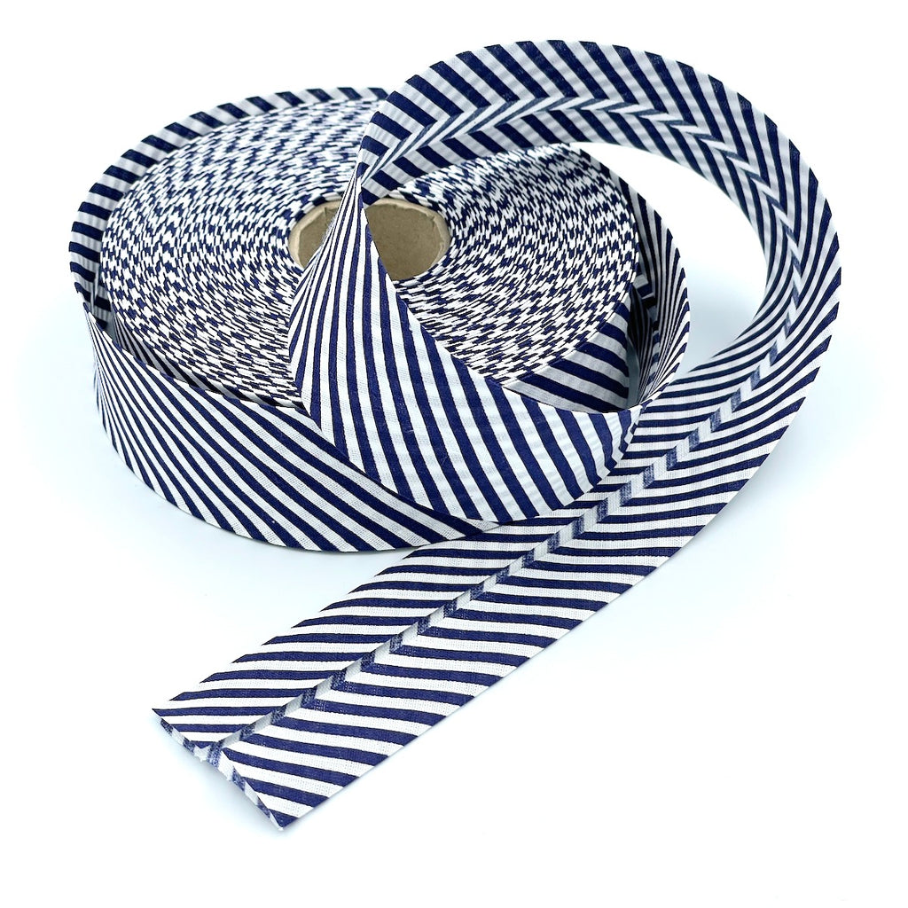 25m Reel of 40mm Stripe Bias Binding