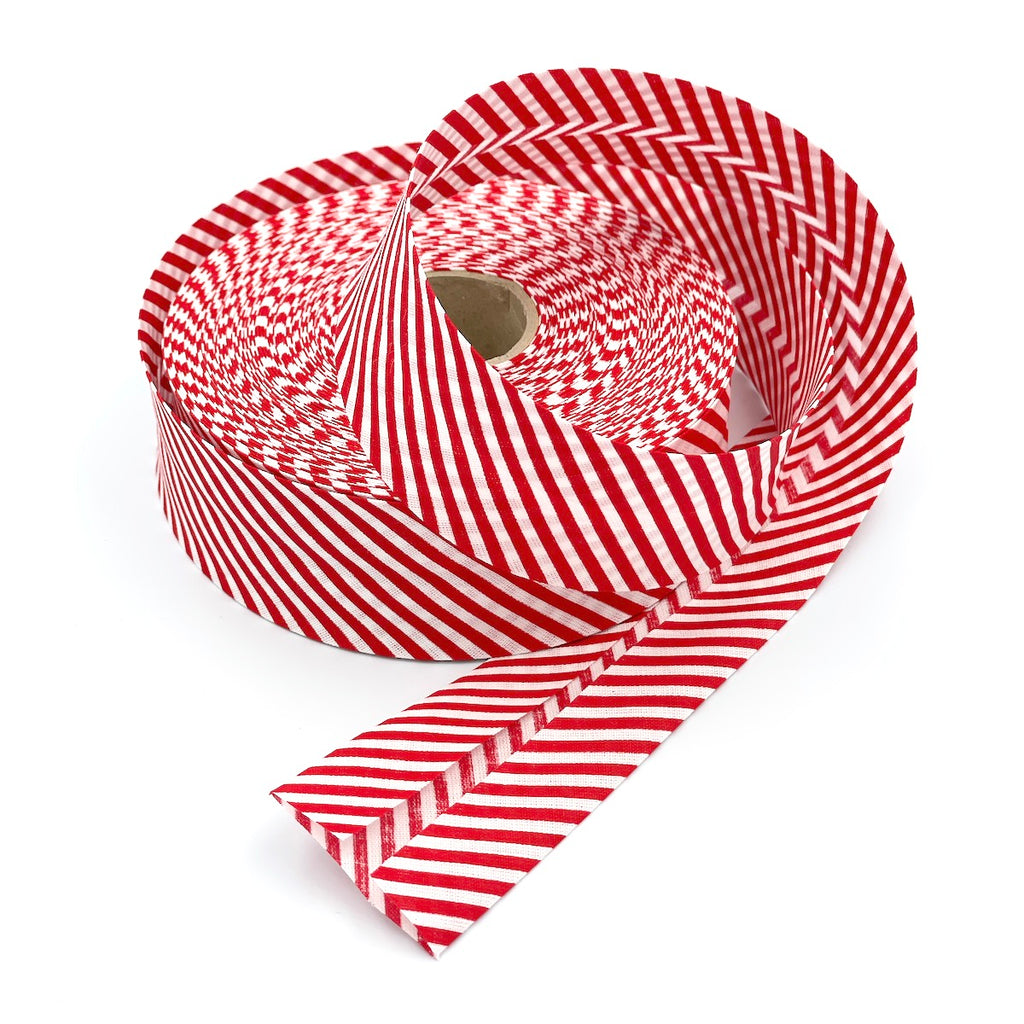 25m Reel of 40mm Stripe Bias Binding