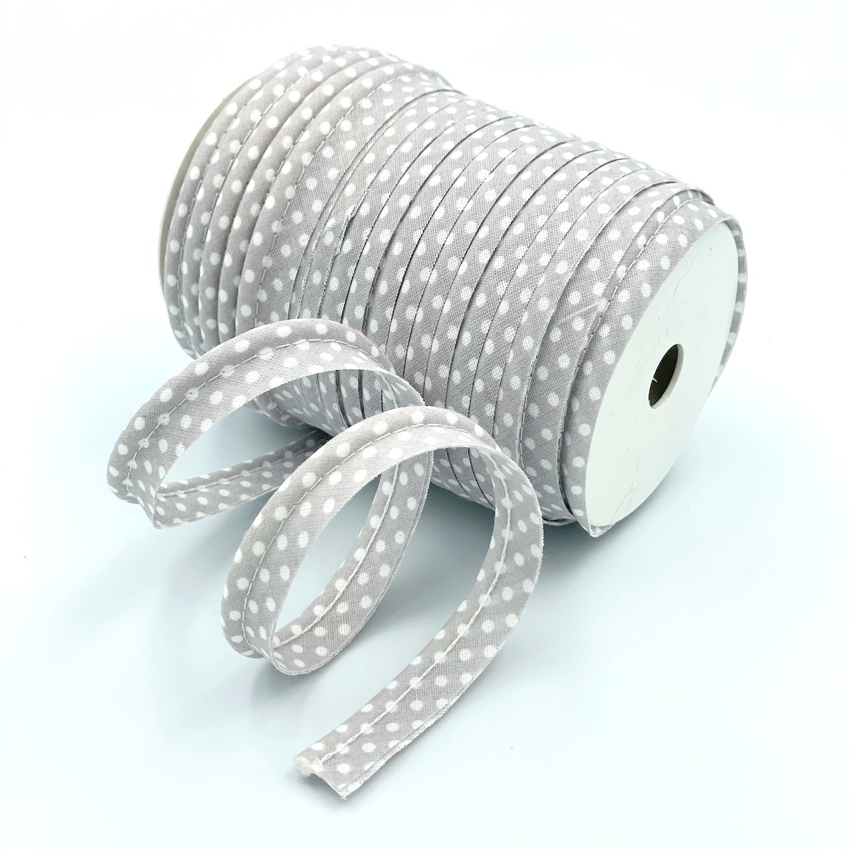 25m Reel of Medium Polka Dot Piping Bias Binding