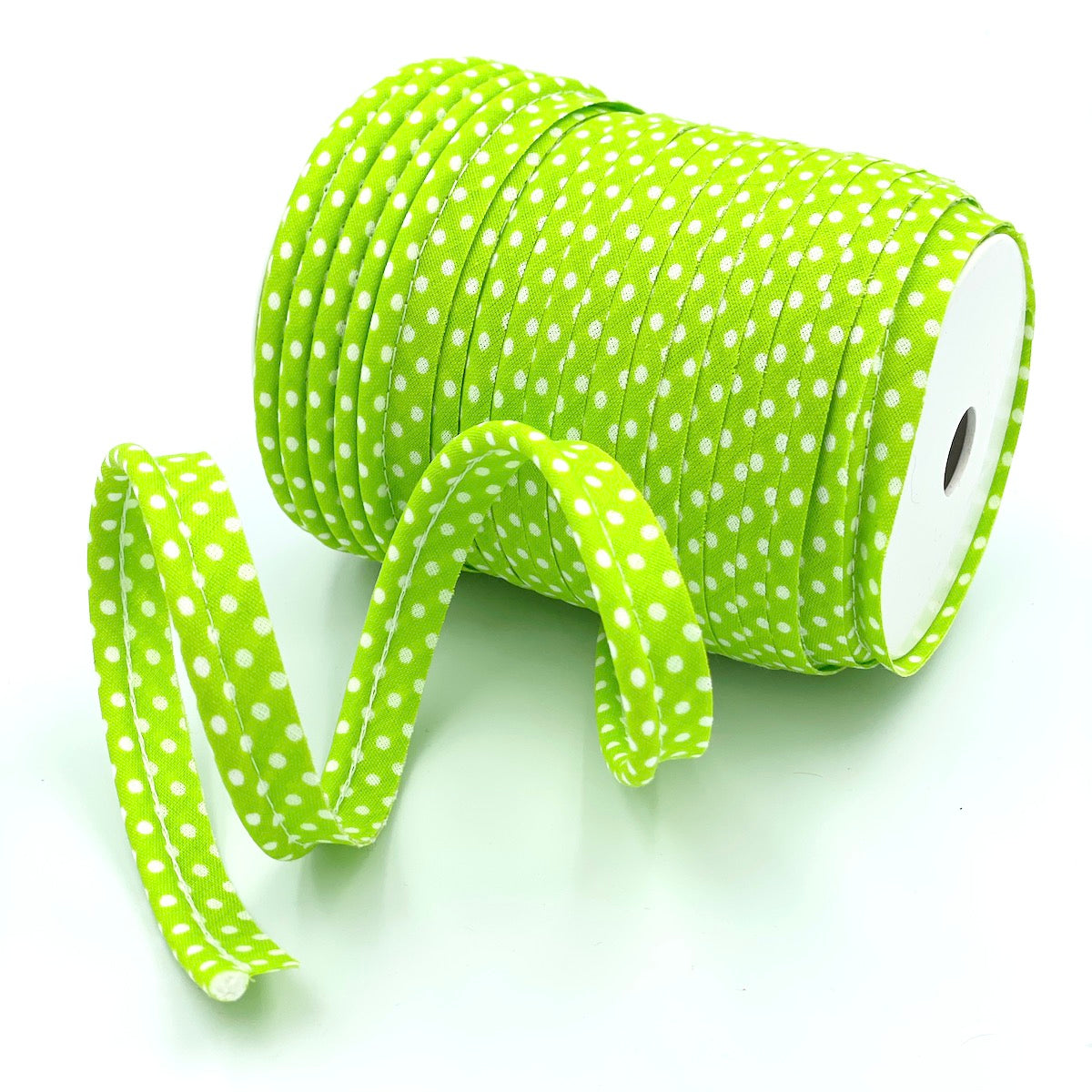 25m Reel of Medium Polka Dot Piping Bias Binding