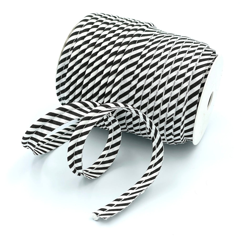 25m Reel of Medium Stripe Piping Bias Binding