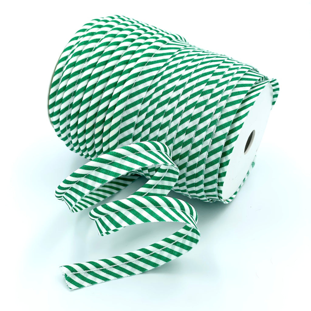 25m Reel of Medium Stripe Piping Bias Binding