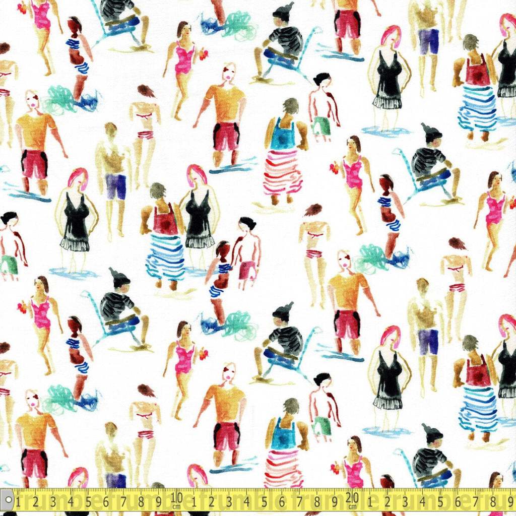 Dear Stella - BEACH DAY White - Sewing and Dressmaking Fabric