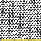 Dear Stella - Les Chats Noir - Cat Heads White Sewing and Dressmaking Fabric