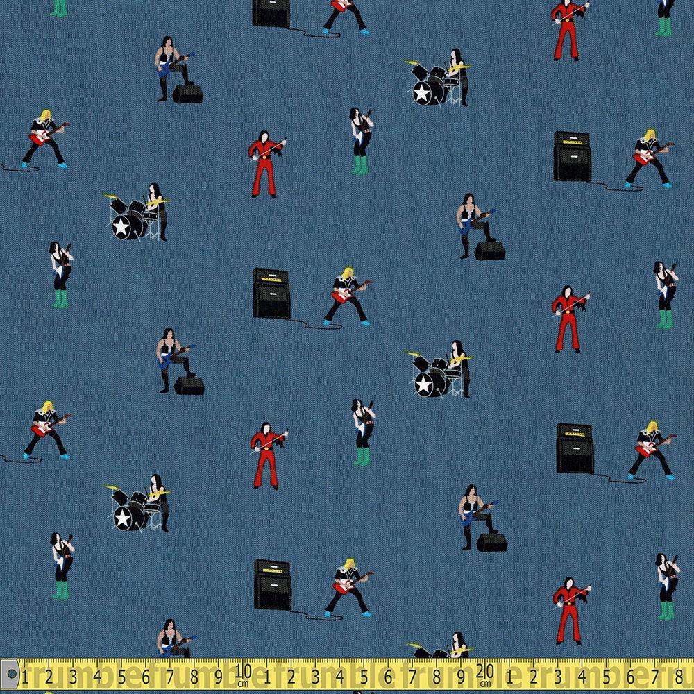 Dear Stella - Pour Some Sugar On Me - Rock Band Metal Sewing and Dressmaking Fabric