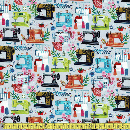 Dear Stella - Sewing Machines - Multi Sewing and Dressmaking Fabric