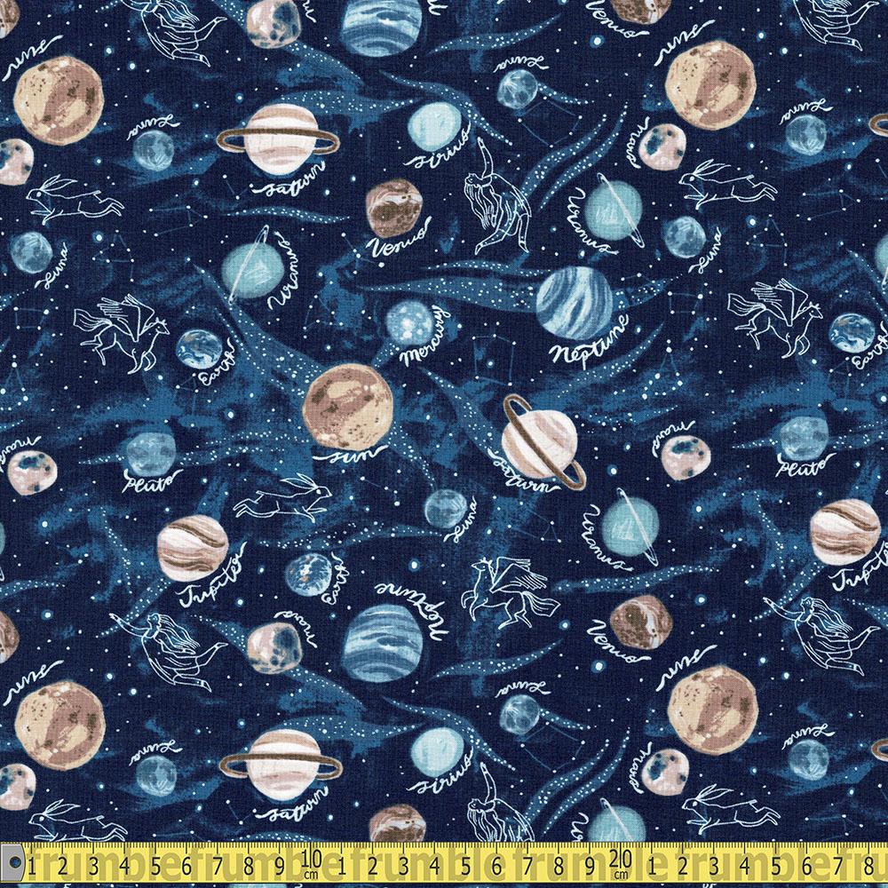 Dear Stella - Starstuff - Planets Multi Sewing and Dressmaking Fabric