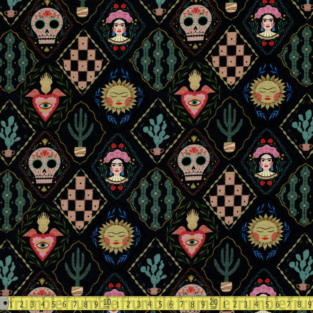 Dear Stella Fabric - Viva La Vida - Main Midnight Sewing and Dressmaking Fabric
