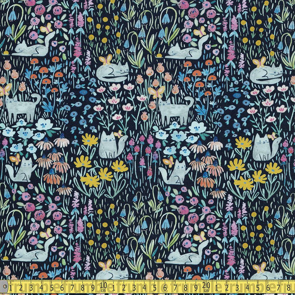 Here Comes The Sun Kitty Garden Multi - Frumble Fabrics