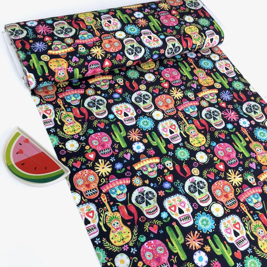 Viva Mexico Day Of The Dead Multi - Frumble Fabrics