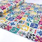 Viva Mexico Tiles White - Frumble Fabrics