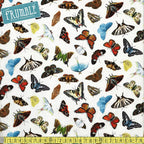 Butterflies and Moths Cream - Frumble Fabrics