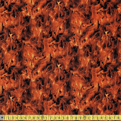 Elizabeths Studio - Under Fire - Flames Gold Sewing Fabric