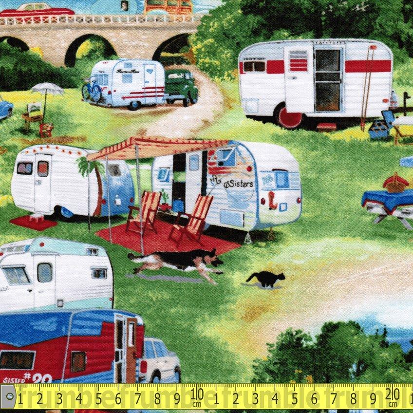 Vintage Trailers Holiday - Frumble Fabrics