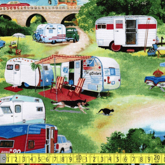 Vintage Trailers Holiday - Frumble Fabrics