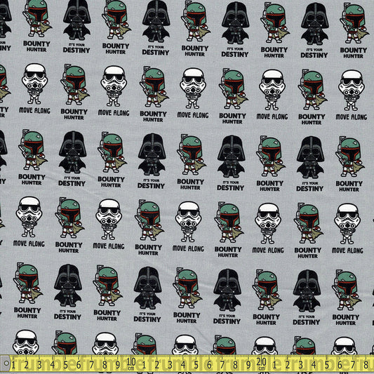 Eugene Textiles - Star Wars - Imperial Quotes Grey Sewing and Dressmaking Fabric