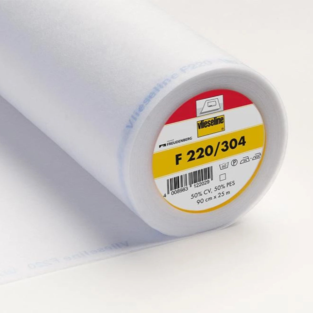 F220-304 White Light Fusible Interlining (Per Metre) - Frumble Fabrics